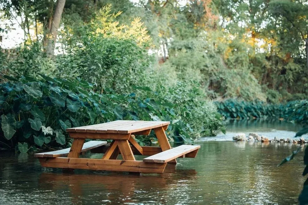 Creek morning devotional gathering