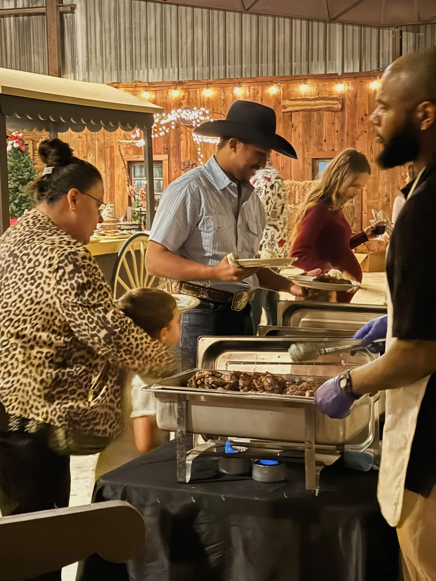 Holiday party buffet catering at San Antonio event venue