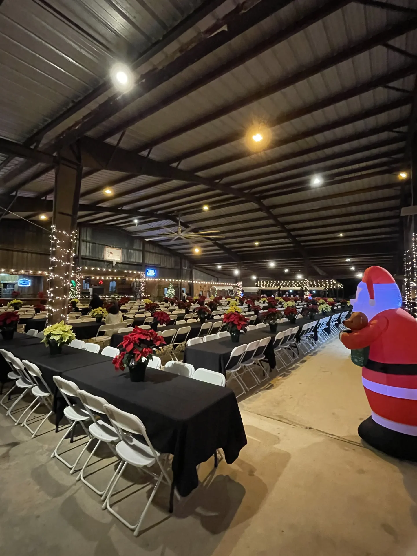 Santa visiting corporate Christmas party at The Corral